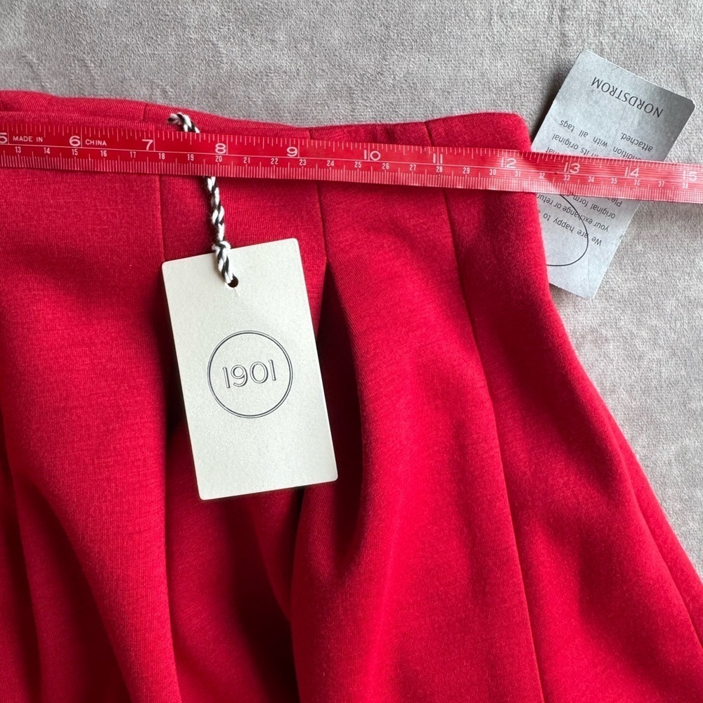 Chic Red A-Line Women's Skirt - Picture 3 of 7